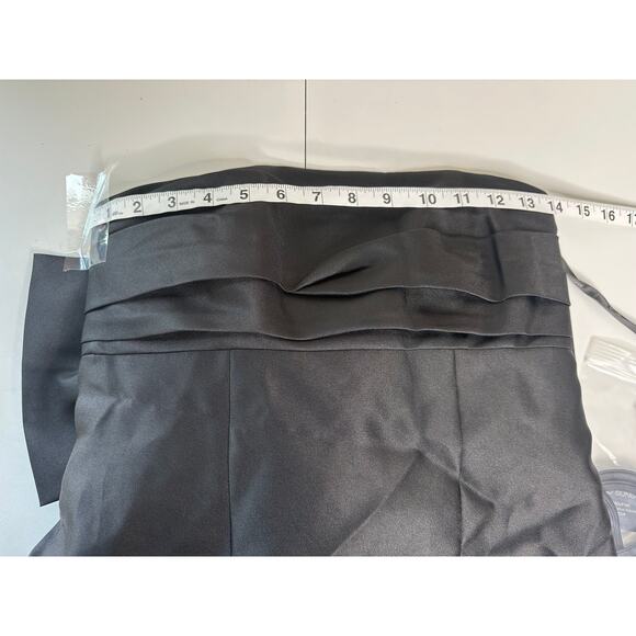 Alfred Sung NWT Black Strapless Draped Bodice Column Dress Oversized Bow 2 - Picture 7 of 9